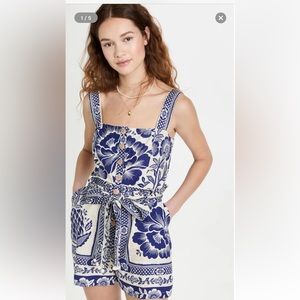 FARM Rio Blue pineapple garden romper